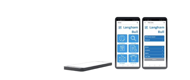 Chameleon-i recruitment software shown on mobile devices