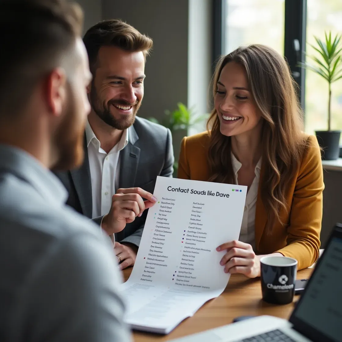Recruiters reviewing a contact list that includes “Dave,” “David,” and “Davy” using a sounds-like name search.